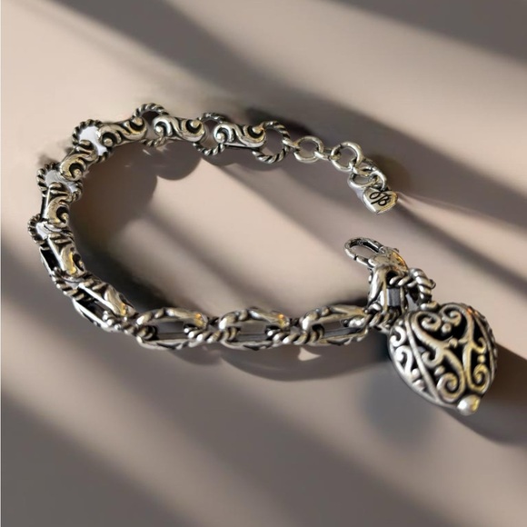 Brighton Bibi Heart Bracelet Silver Plated with beautiful heart charm. - Picture 2 of 5